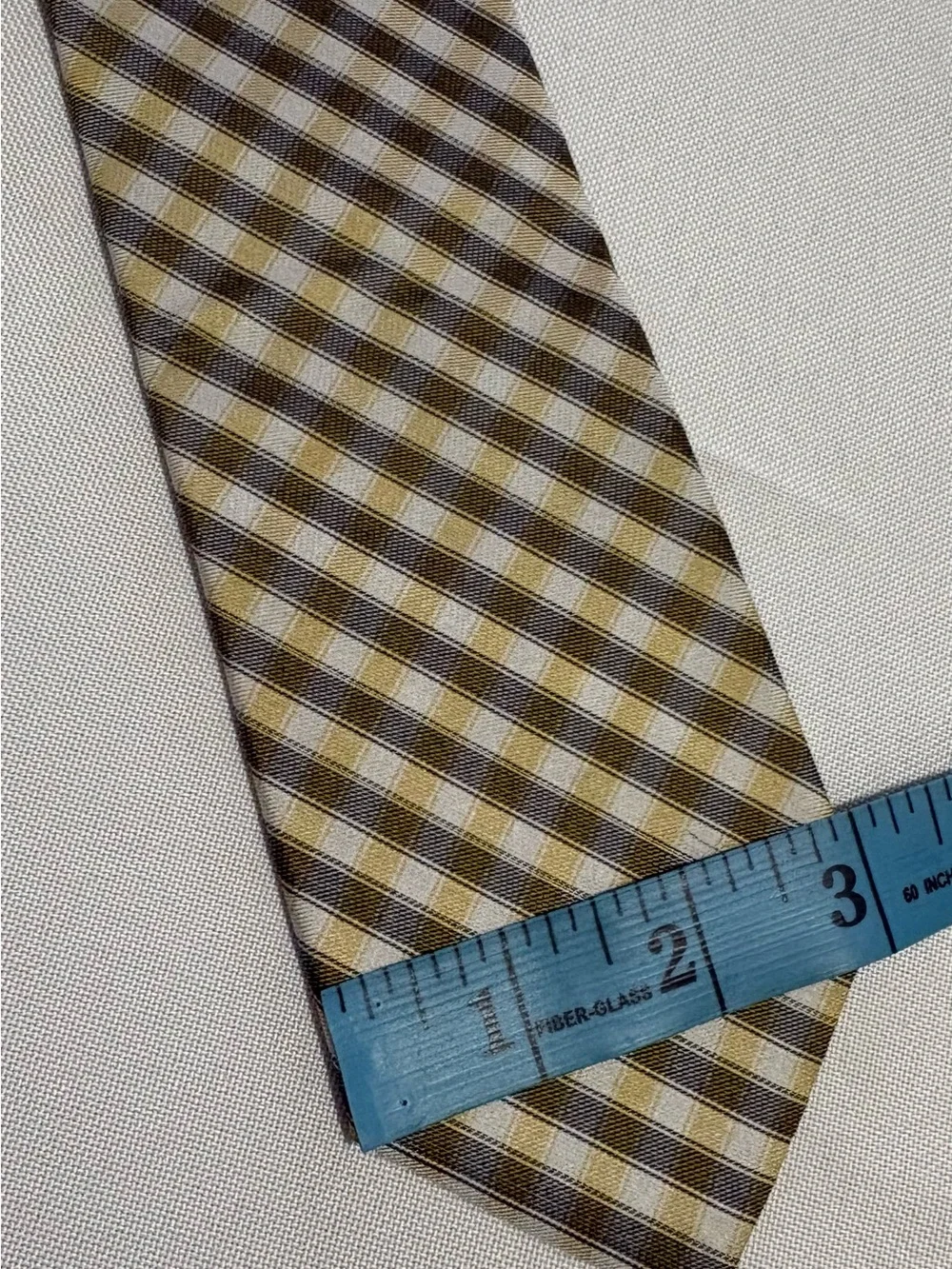 Two Hugo Boss Classic Orange and Yellow Geometric Silk Tie - Men Accessories